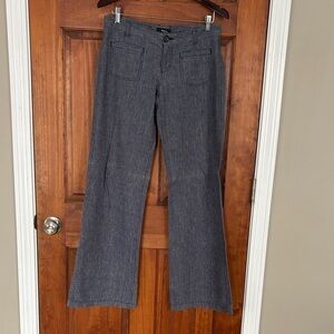 Express Blue & Charcoal Wide-Leg Trousers